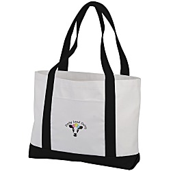 Large Polyester Boat Tote - Embroidered
