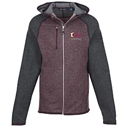 Cutter & Buck Sweater Knit Hooded Fleece Jacket - Men's