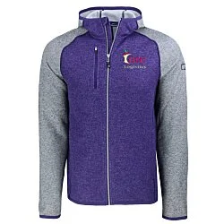 Cutter & Buck Sweater Knit Hooded Fleece Jacket - Men's