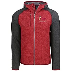 Cutter & Buck Sweater Knit Hooded Fleece Jacket - Men's