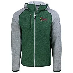 Cutter & Buck Sweater Knit Hooded Fleece Jacket - Men's