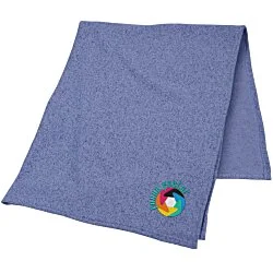 Heathered Fleece Blanket - Embroidered