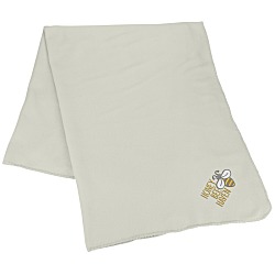 Lightweight Soft Fleece Blanket - Embroidered