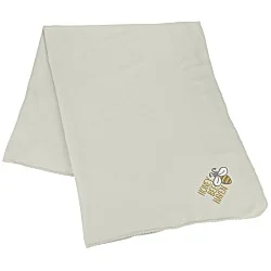 Lightweight Soft Fleece Blanket - Embroidered