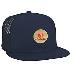 New Era Flat Bill Snapback Trucker Cap - Full Color Patch