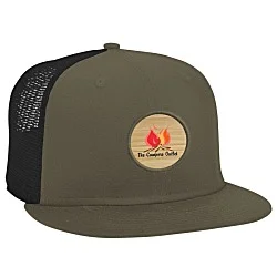 New Era Flat Bill Snapback Trucker Cap - Full Color Patch