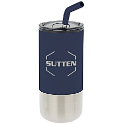 Lagom Tumbler with Stainless Straw - 16 oz. - Laser Engraved