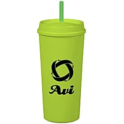 Roadmaster Tumbler with Straw - 18 oz. - White Interior