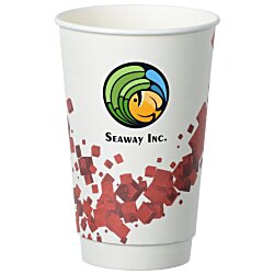 Cubes Floating Full Color Insulated Paper Cup - 16 oz.