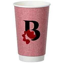 Ridge Full Color Insulated Paper Cup with Lid- 16 oz.
