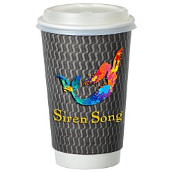 Waves Full Color Insulated Paper Cup with Lid - 16 oz.