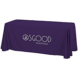 Hemmed Closed-Back Poly/Cotton Table Throw - 6' - 24 hr