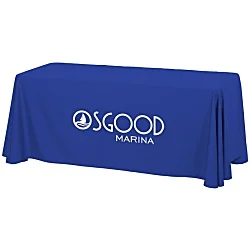 Hemmed Closed-Back Poly/Cotton Table Throw - 6' - 24 hr