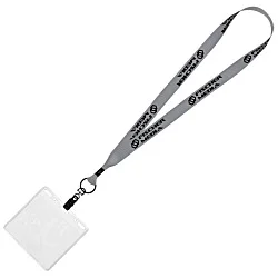 Economy Lanyard - 3/4" with Vinyl ID Holder- 24 hr