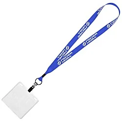 Economy Lanyard - 3/4" with Vinyl ID Holder- 24 hr