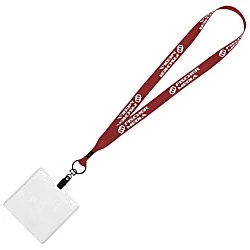 Economy Lanyard - 3/4" with Vinyl ID Holder- 24 hr