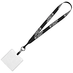 Economy Lanyard - 3/4" with Vinyl ID Holder- 24 hr