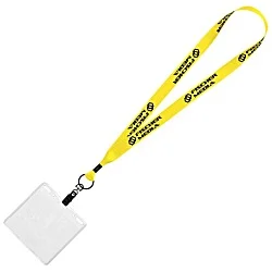 Economy Lanyard - 3/4" with Vinyl ID Holder- 24 hr