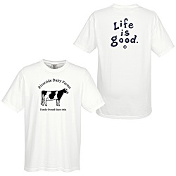 Life is Good Garment-Dyed Tee - Screen - White - LIG