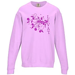 Comfort Colors Garment-Dyed Lightweight Cotton Fleece Crewneck Sweatshirt
