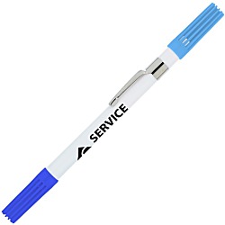 Dri Mark Double Header Pen/Highlighter - White Barrel