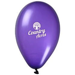 Balloon - 9" Metallic Colors - 24 hr