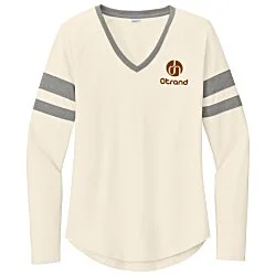 Intermission Stripe Long Sleeve V-Neck T-Shirt - Ladies'