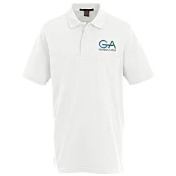 Harriton Valiant Cotton Snag Protect Pocket Polo