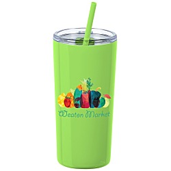 Refresh Baylos Vacuum Tumbler with Straw - 20 oz. - Full Color