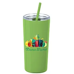 Refresh Baylos Vacuum Tumbler with Straw - 20 oz. - Full Color