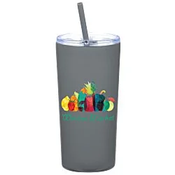 Refresh Baylos Vacuum Tumbler with Straw - 20 oz. - Full Color