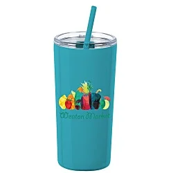 Refresh Baylos Vacuum Tumbler with Straw - 20 oz. - Full Color