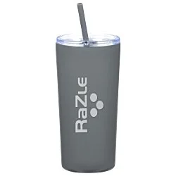 Refresh Baylos Vacuum Tumbler with Straw - 20 oz. - Laser Engraved