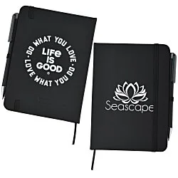 Life is Good TaskRight Afton Notebook with Pen - Love