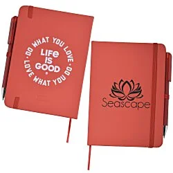 Life is Good TaskRight Afton Notebook with Pen - Love