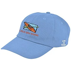 Life is Good Relaxed Twill Koozie® Cap - Embroidered