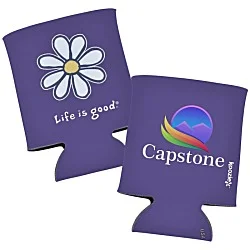 Life is Good Can Koozie® - Full Color - Daisy
