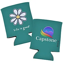 Life is Good Can Koozie® - Full Color - Daisy