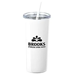 Refresh Baylos Vacuum Tumbler with Straw - 20 oz. - 24 hr
