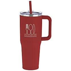 Harriton Vacuum Mug with Straw - 40 oz.