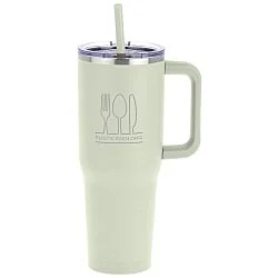 Harriton Vacuum Mug with Straw - 40 oz.