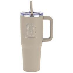 Harriton Vacuum Mug with Straw - 40 oz.