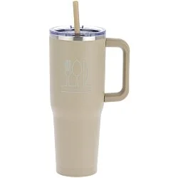 Harriton Vacuum Mug with Straw - 40 oz.