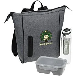 To Go Oval Zipper Lunch Set