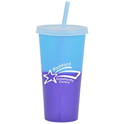 Rave Mood Tumbler with Lid and Straw - 26 oz.
