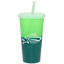 Rave Mood Tumbler with Lid and Straw - 26 oz
