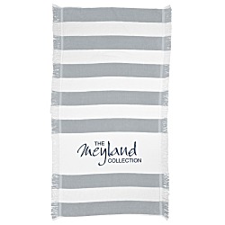 Cabana Stripe Fringed Beach Towel