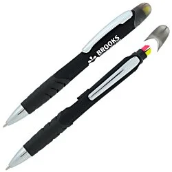 Souvenir Jalan Soft Touch Pen/Dual Highlighter Combo - Metallic