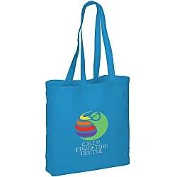 Gusseted Cotton Sheeting Tote - Color- Full Color