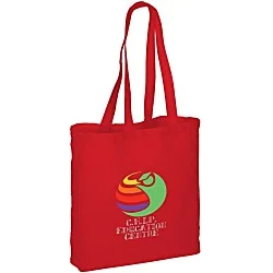Gusseted Cotton Sheeting Tote - Color- Full Color